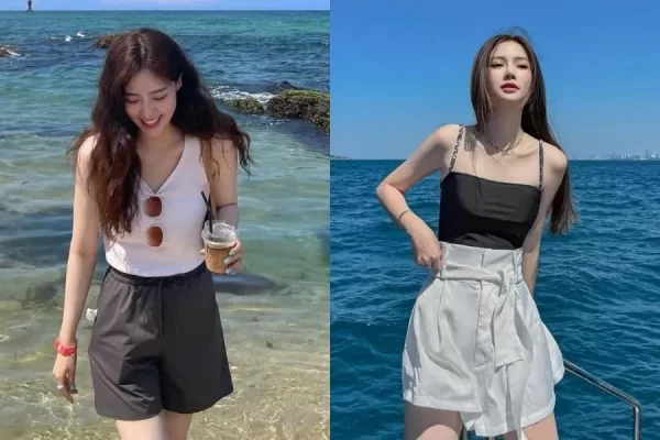 Các kiểu quần short phối cực chuẩn với bikini